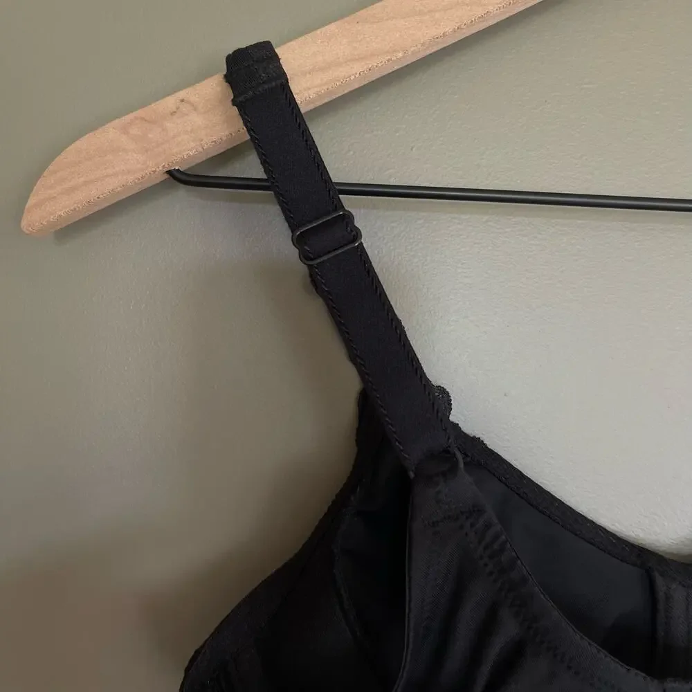 Wacoal Bodysuede Ultra Full Figure Seamless Underwire Bra Black Sz 34C Smoothing
